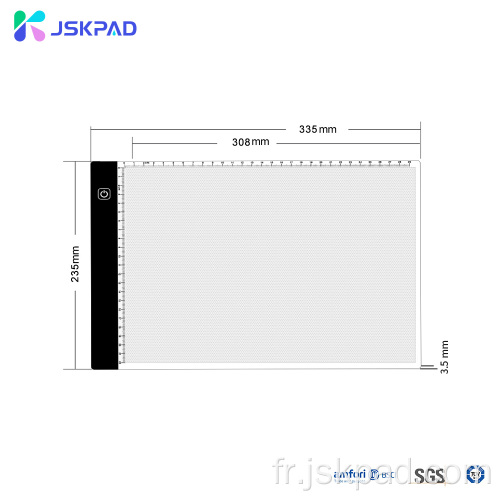 Planche à dessin acrylique JSK Tracing Box A4 LED